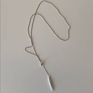 Nadri adjustable silver pendant necklace